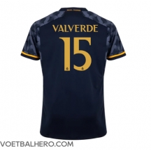 Real Madrid Federico Valverde #15 Uit tenue 2023-24 Korte Mouwen
