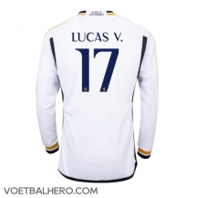 Real Madrid Lucas Vazquez #17 Thuis tenue 2023-24 Lange Mouwen