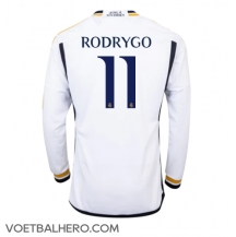 Real Madrid Rodrygo Goes #11 Thuis tenue 2023-24 Lange Mouwen