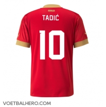 Servië Dusan Tadic #10 Thuis tenue WK 2022 Korte Mouwen