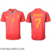 Spanje Alvaro Morata #7 Thuis tenue WK 2022 Korte Mouwen