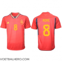Spanje Koke #8 Thuis tenue WK 2022 Korte Mouwen
