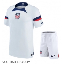 Verenigde Staten Thuis tenue Kids WK 2022 Korte Mouwen (+ broek)