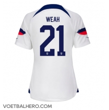 Verenigde Staten Timothy Weah #21 Thuis tenue Dames WK 2022 Korte Mouwen