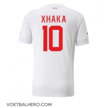 Zwitserland Granit Xhaka #10 Uit tenue WK 2022 Korte Mouwen