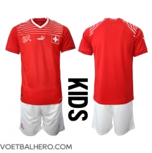 Zwitserland Thuis tenue Kids WK 2022 Korte Mouwen (+ broek)