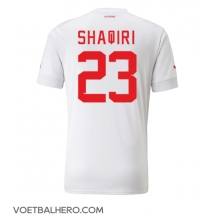 Zwitserland Xherdan Shaqiri #23 Uit tenue WK 2022 Korte Mouwen